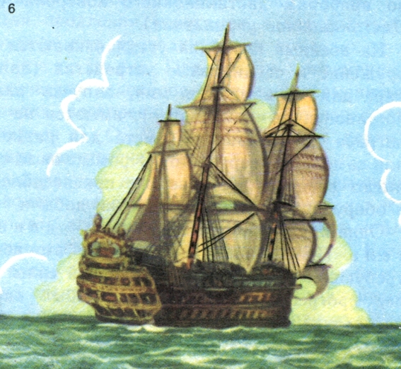 Парусный корабль 17-18 века