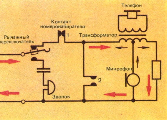 Схема телефонного аппарата
