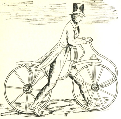 Рис. 8. Велосипед барона Драйза (иллюстрации к патентному описанию)